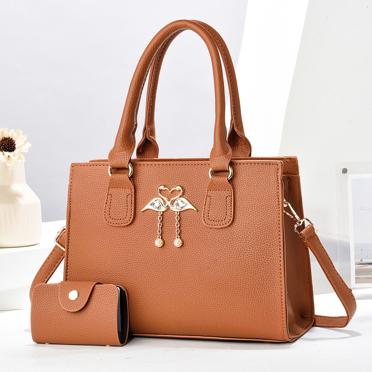 Cross border Bag 2024 New Style Solid Color Large Capacity Women's Single Shoulder Support Specific Type Mother Child Bag One Piece dropshipping