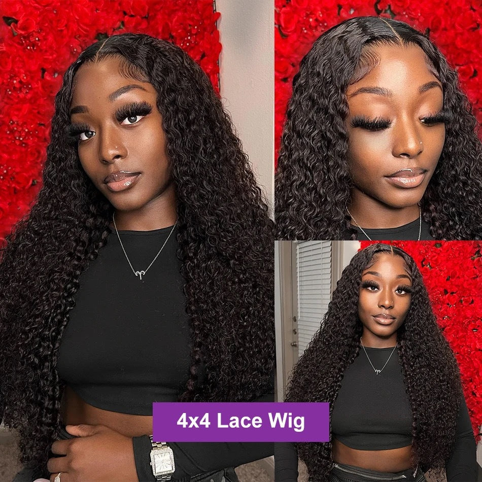 Front lace small roll wig set African women Black long roll lace wig factory in stock One piece hair replacement