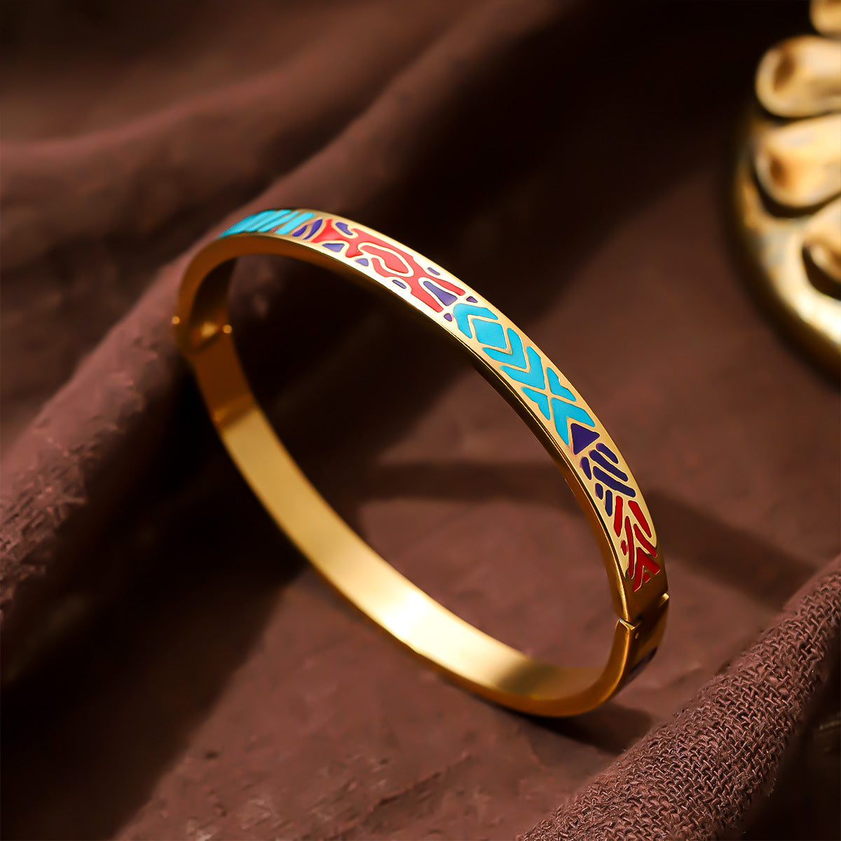 Hot selling stainless steel bracelets, painted enamel plated 18K gold, fashionable women's stainless steel bracelets, personalized bracelets wholesale