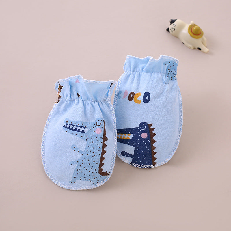 Baby scratch resistant gloves made of pure cotton and bite resistant gloves for newborns, baby gloves for 0-3 months, hand protection