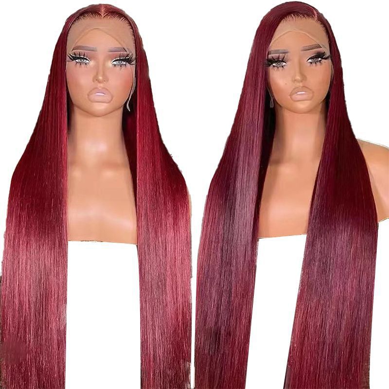 Amazon Cross border New Wig European and American Front Lace Long Straight Hair Cover Manufacturer Direct Sales