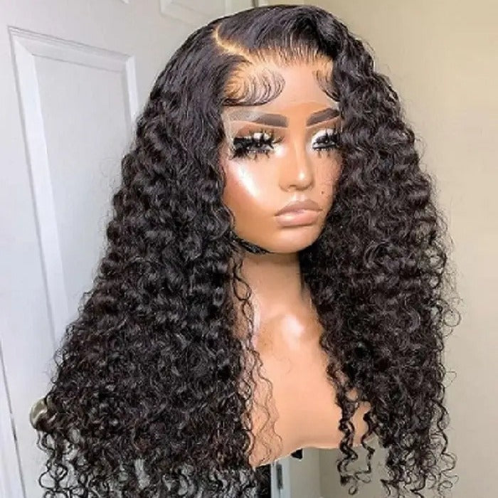 Amazon Cross border Fashion Wig African Hot Selling Front Lace 13 * 4 Small Winding Tube Explosion Head Curly Hair Wig