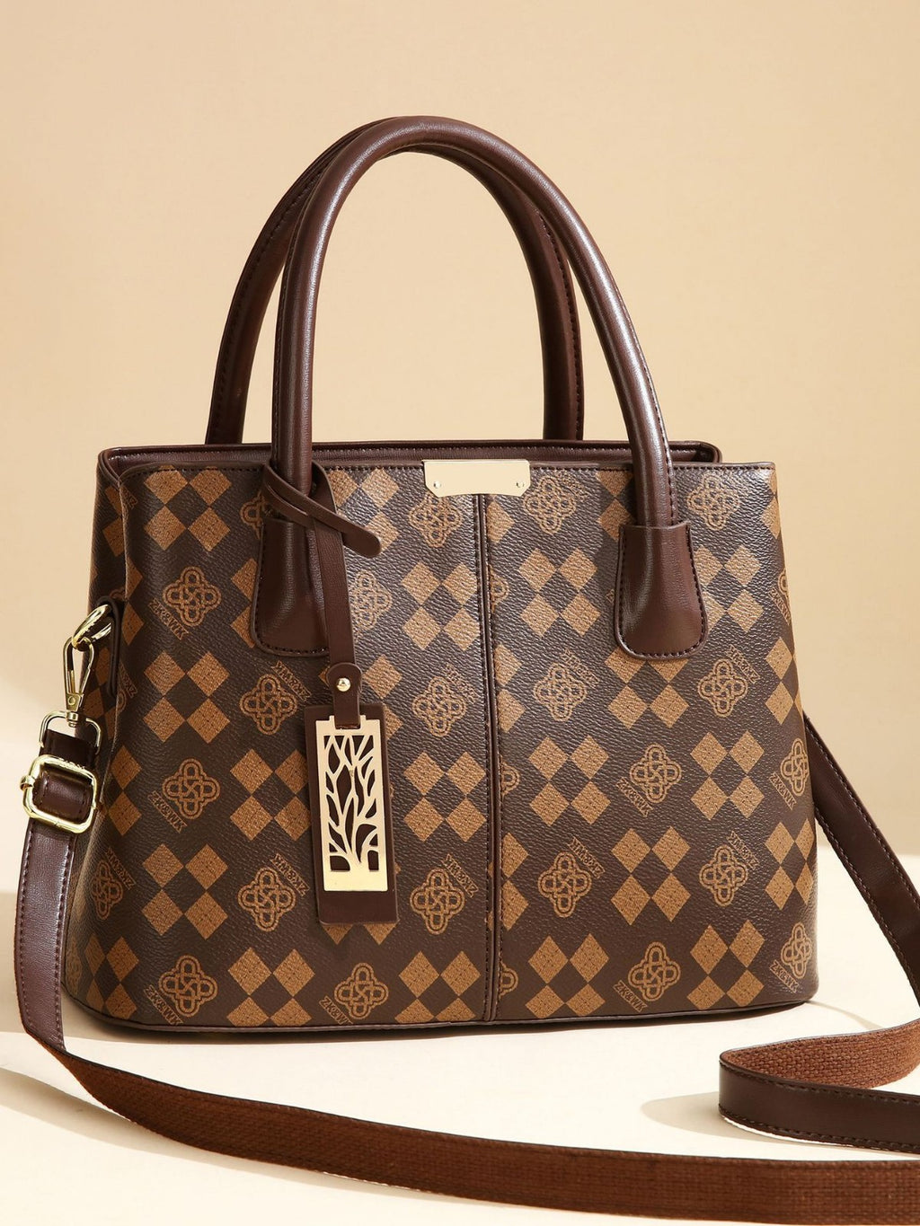 Light luxury contrasting color bag for women 2024 hot item, simple and large capacity trendy and fashionable printed handbag for mothers, foreign trade bag