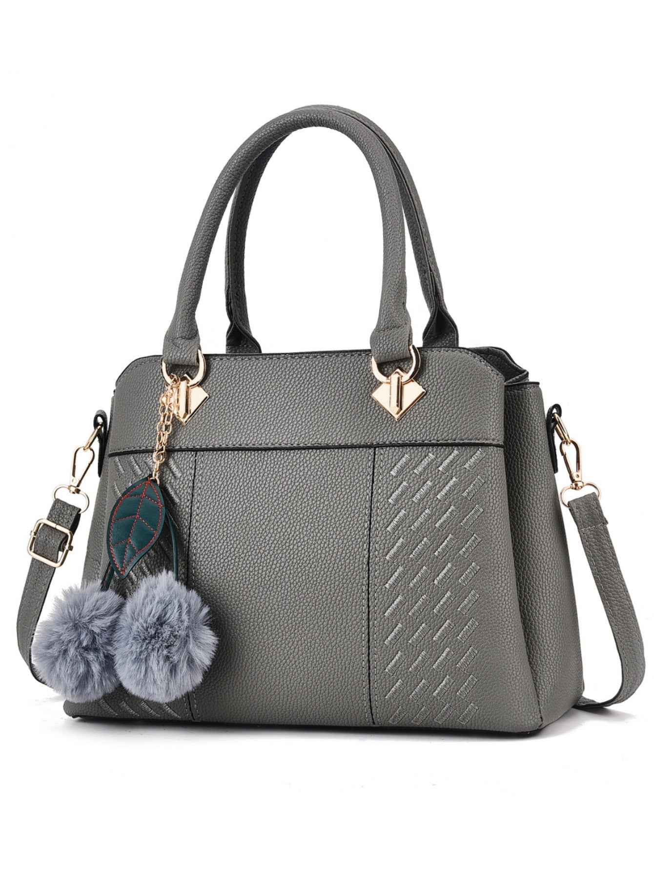 Simple and Large Capacity Fashionable Handbag for Women 2025 New Light Luxury Handheld Mom Bag Texture Embroidered Thread Shoulder Bag