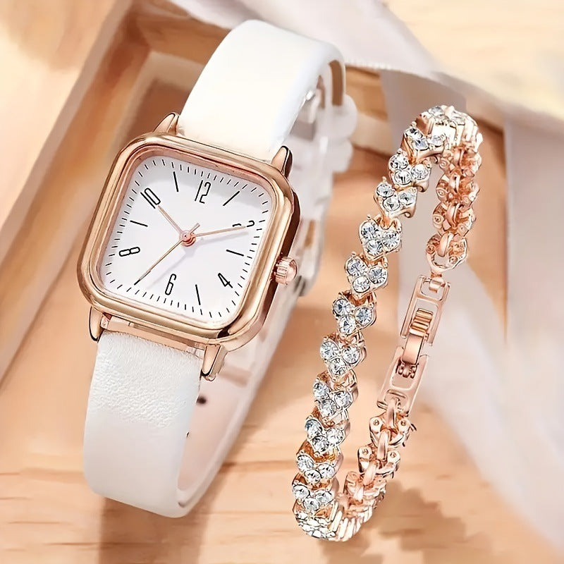 Foreign trade new women's quartz watch luminous small circular digital manufacturer in stock women's belt watch women's watch