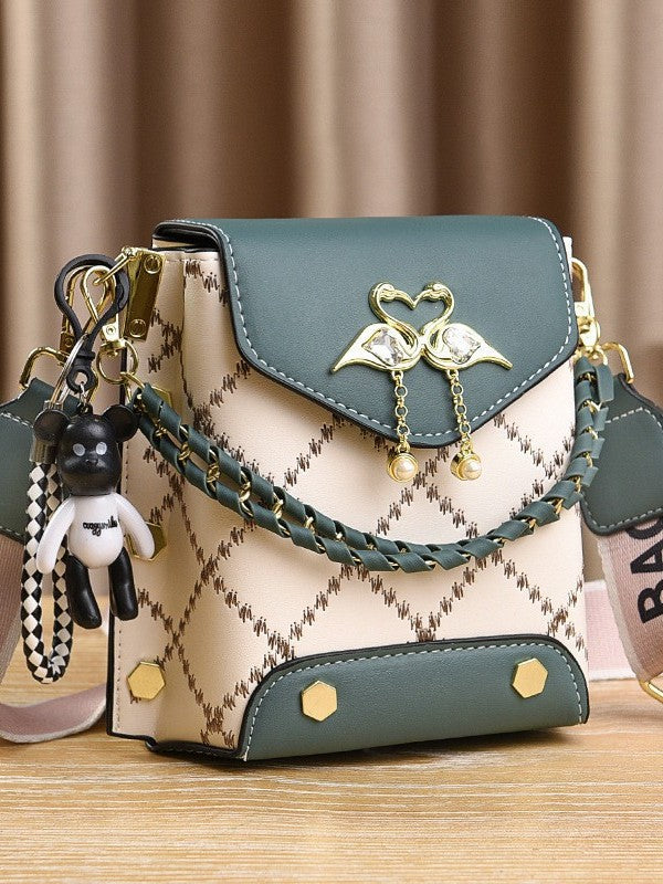 Bag for women 2025 new fashionable contrasting color change small bag popular single shoulder trendy bag niche mobile phone crossbody bag