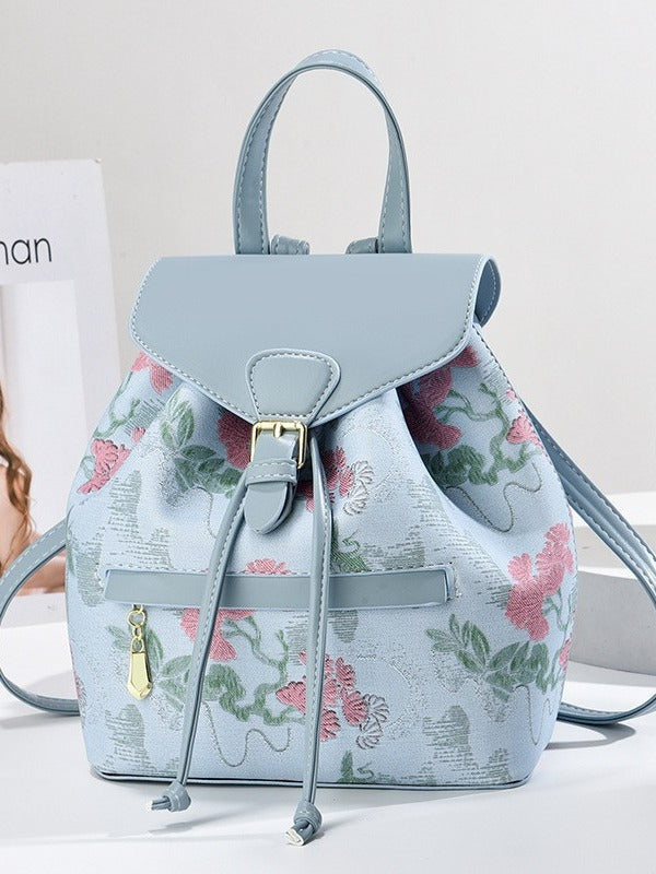 Simplified backpack 2025 new large capacity printed backpack, stylish and lightweight women's bag, popular travel bag