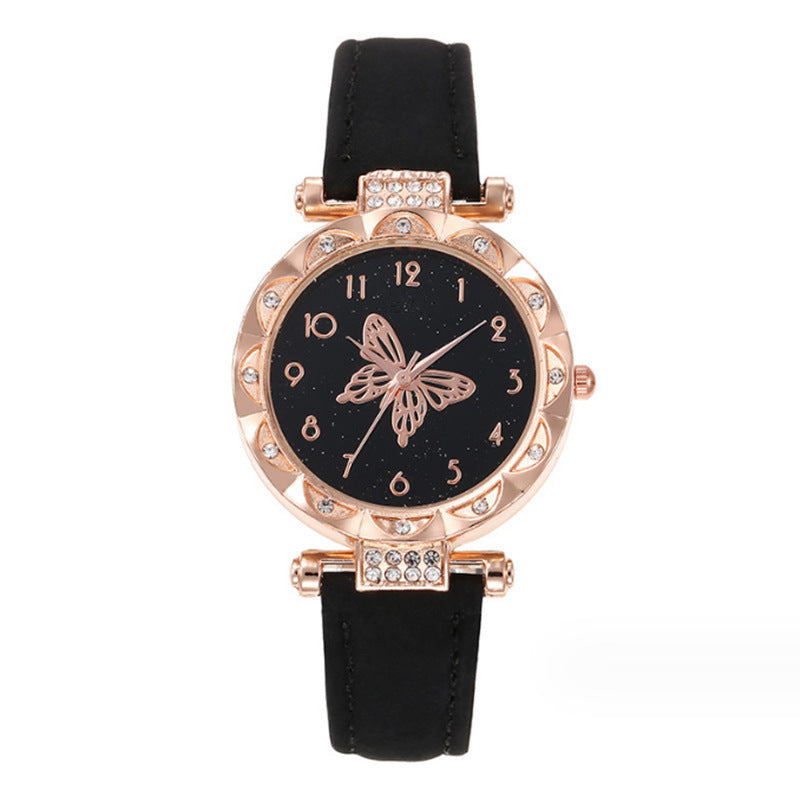 Cross border New Popular Women's Bracelet Watch Fashion Simple Butterfly Five piece Watch Set