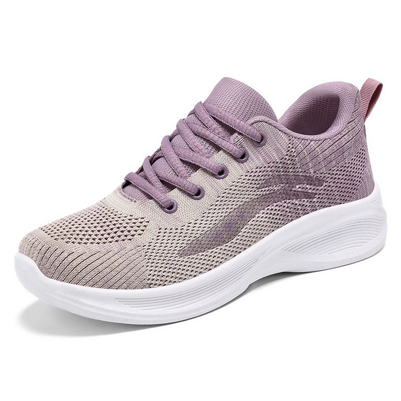 Women's Autumn New Cross border Wholesale Casual Soft soled Sports Shoes Breathable Single Shoes Mesh Shoes Thick soled Running Shoes