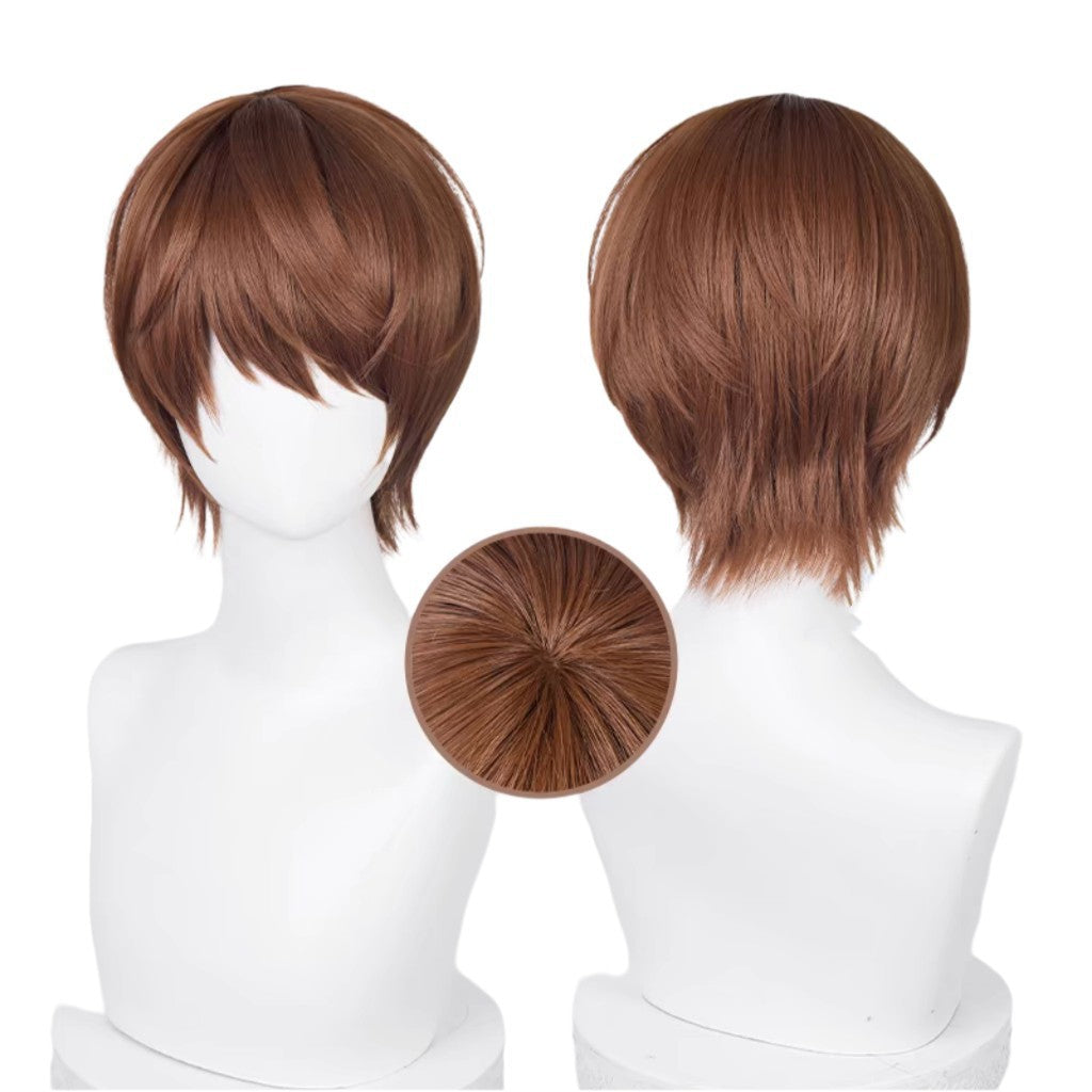 Death Note Night God Moon COS Wig Brown Male Boy Handsome Short Hair