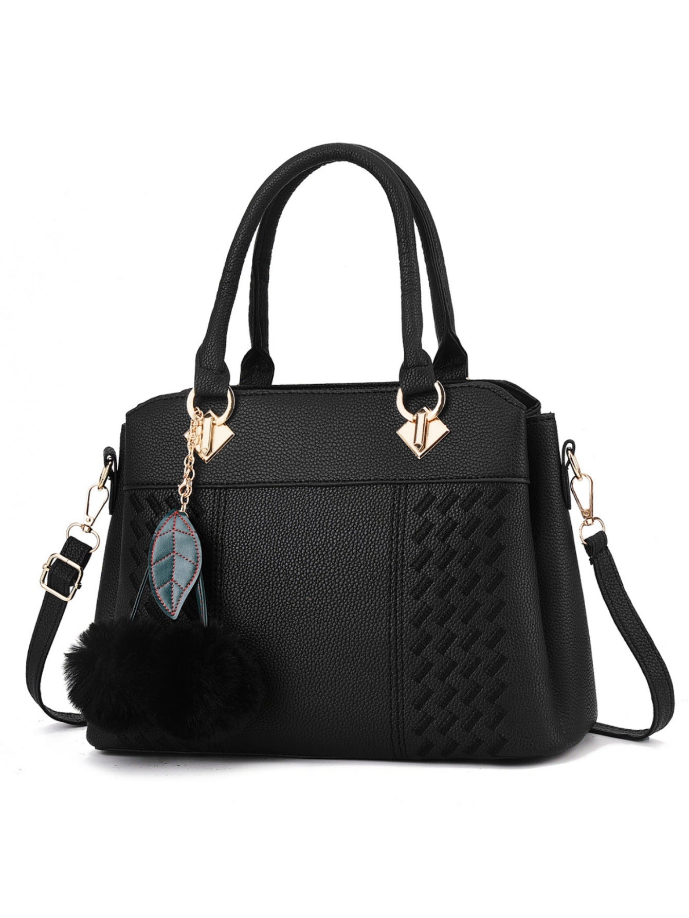 Simple and Large Capacity Fashionable Handbag for Women 2025 New Light Luxury Handheld Mom Bag Texture Embroidered Thread Shoulder Bag