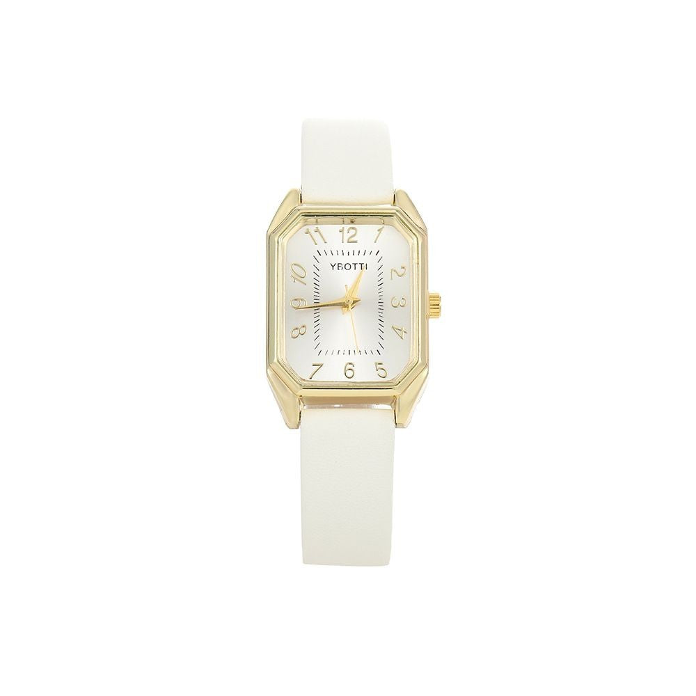 New Square Roman Watch Gemstone Bracelet Set Square Belt Watch+Square Gemstone Bracelet Set