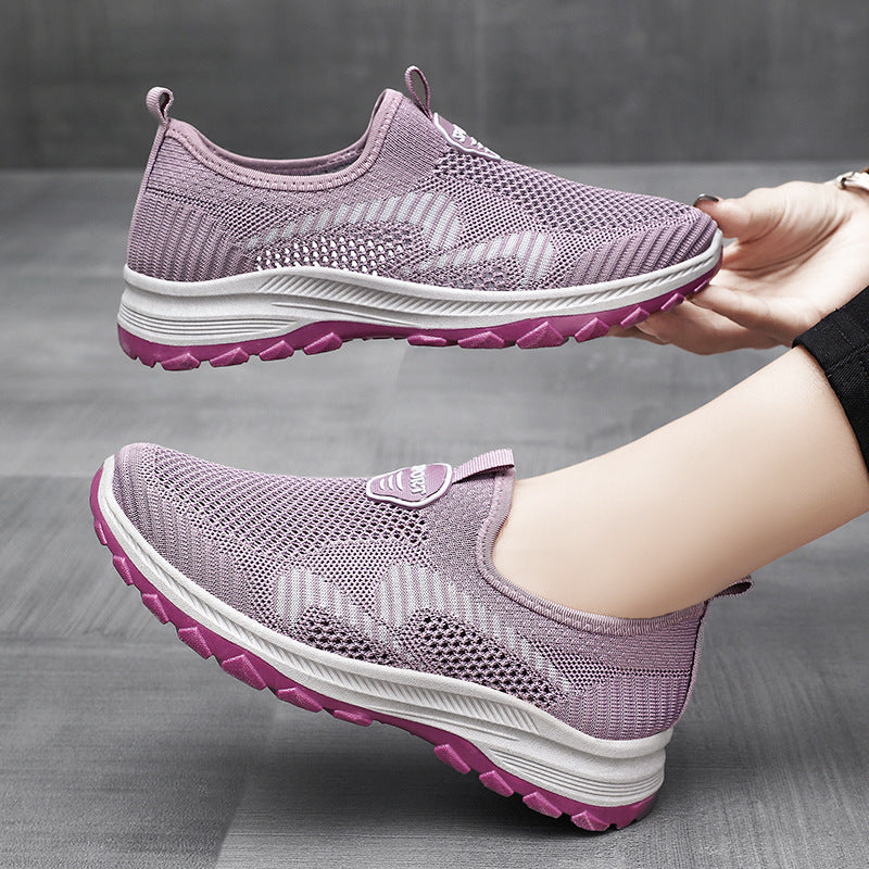 Women's autumn shoes, mesh shoes, middle-aged and elderly casual sports shoes, old Beijing walking shoes, soft soles that are not tiring for the feet, mother's shoes