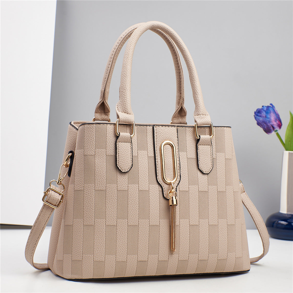2025 New Middle aged Women's Printed Handbag for Mom's Birthday Gift Practical One Shoulder Casual Diagonal Cross Large Bag