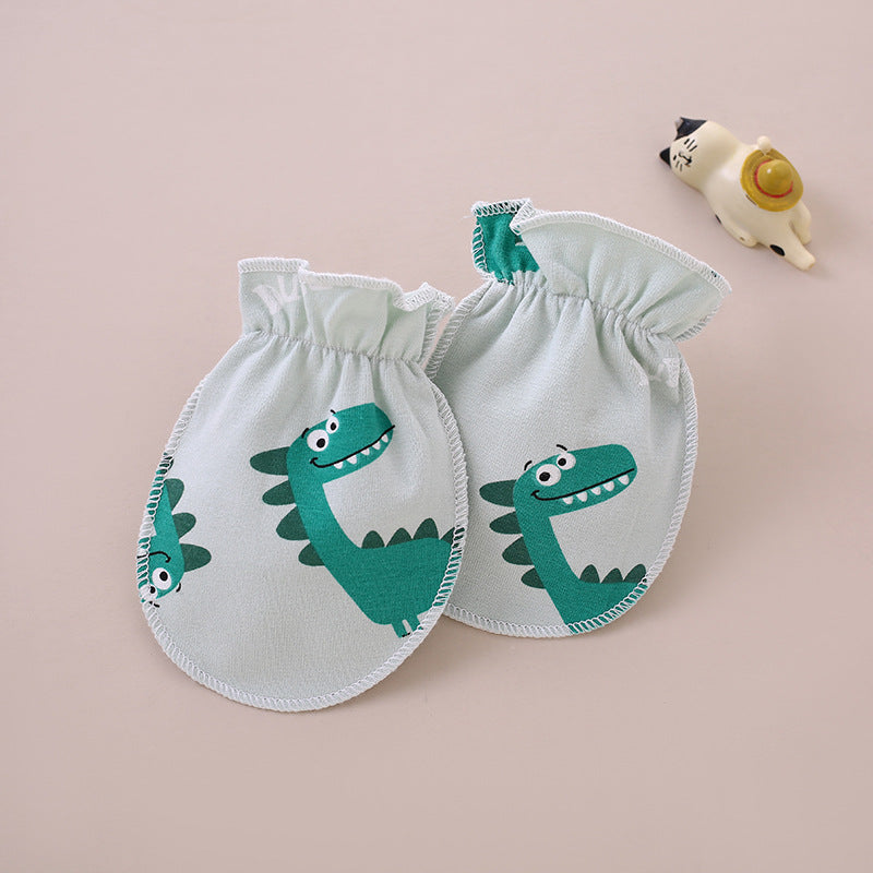 Baby scratch resistant gloves made of pure cotton and bite resistant gloves for newborns, baby gloves for 0-3 months, hand protection