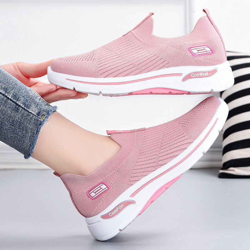 Shoes for women in autumn 2025, wholesale from manufacturers, foreign trade socks, women's shoes, casual, breathable, comfortable, soft soled single shoes