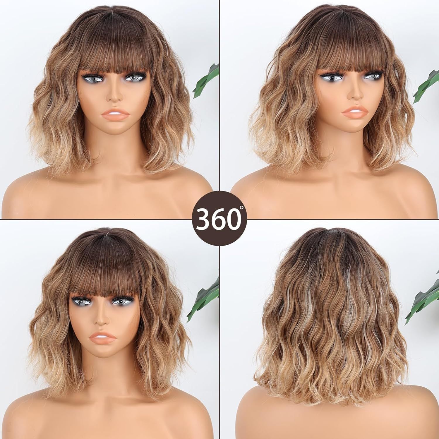 European and American synthetic wig headband for women, air bangs, small curls, corn perm, instant noodles, short curly hair, one piece hair replacement