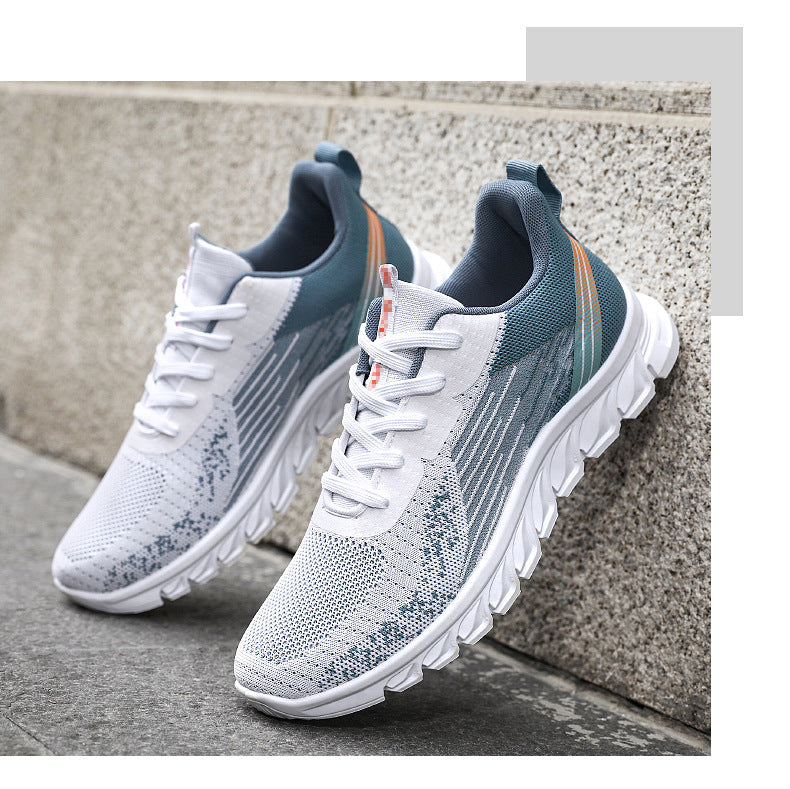 Sports shoes, men's customized autumn new style, foreign trade shoes, fashionable and trendy casual shoes, single shoes, mesh shoes, running shoes