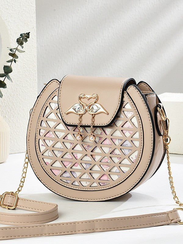 Niche Design Women's Chain Bag 2025 New Fresh and Sweet Women's Bag Large Capacity Single Shoulder Small Round Bag