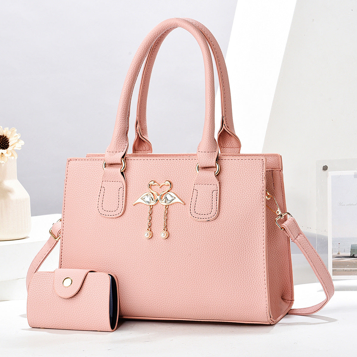 Cross border Bag 2024 New Style Solid Color Large Capacity Women's Single Shoulder Support Specific Type Mother Child Bag One Piece dropshipping