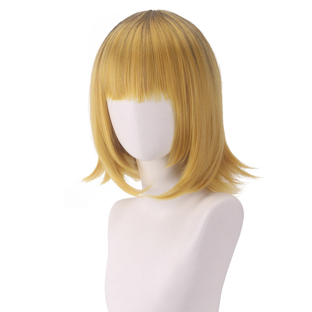 The child I pushed MEM Jiu brown dyed gradient yellow upturned short hair cos anime wig