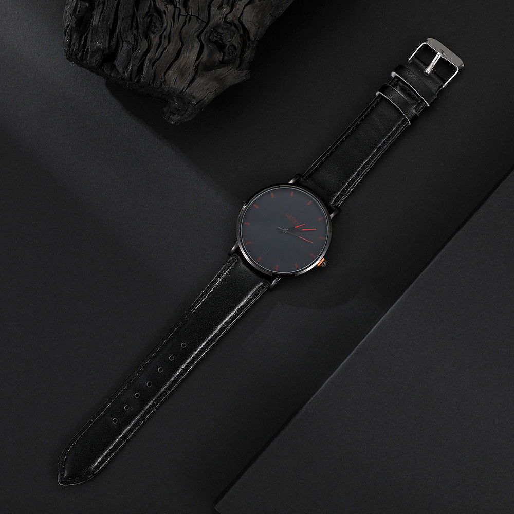 Cross border 2025 bestseller GENEVA classic men's personalized business belt watch wallet sunglasses gift box set