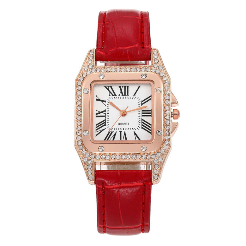 New Fashion Watch Women's Wine Bucket Square Belt Women's Watch Women's Watch Student Korean Edition Casual Watch