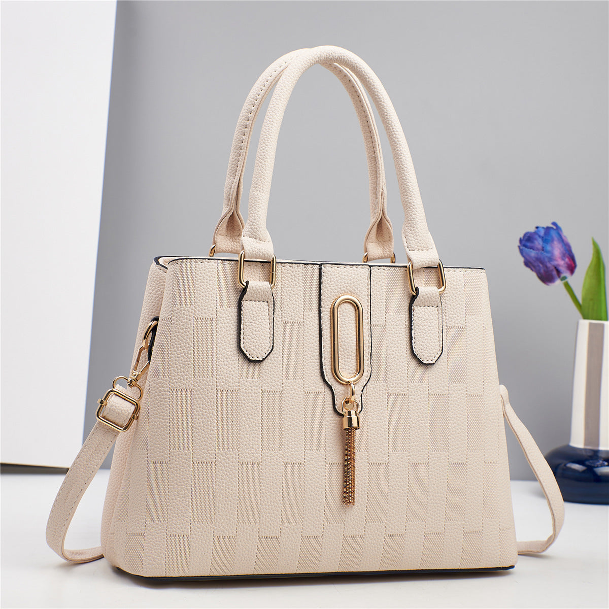 2025 New Middle aged Women's Printed Handbag for Mom's Birthday Gift Practical One Shoulder Casual Diagonal Cross Large Bag