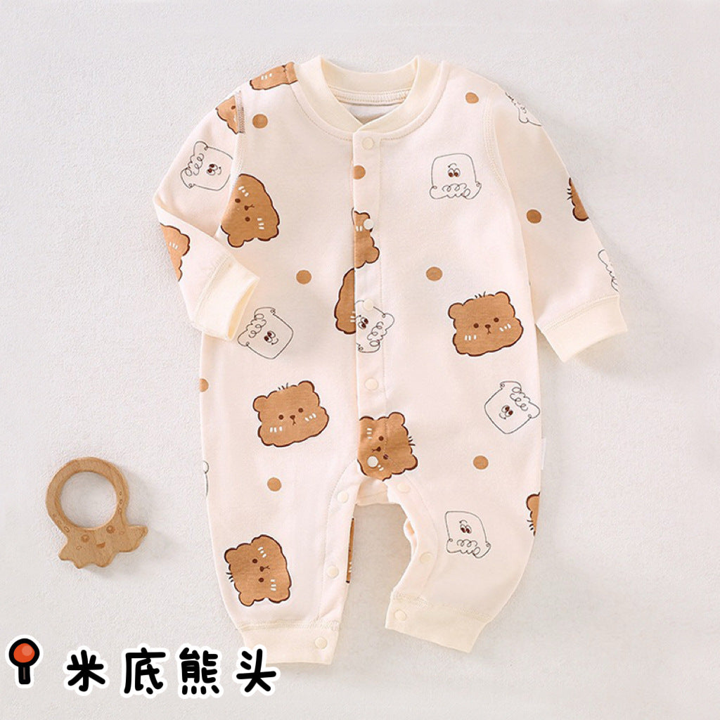 Baby jumpsuit Spring and Autumn A-class newborn clothes Pure cotton baby clothes Crawler clothes Anyang baby clothes