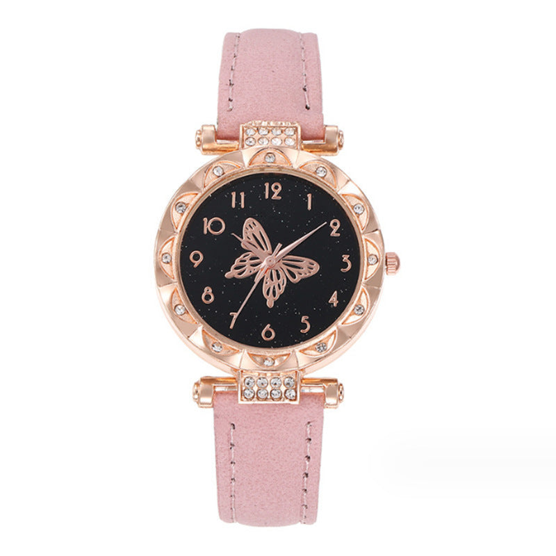 Cross border New Popular Women's Bracelet Watch Fashion Simple Butterfly Five piece Watch Set