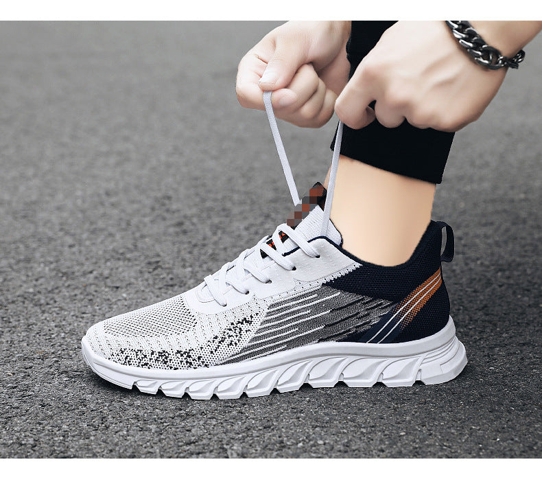Sports shoes, men's customized autumn new style, foreign trade shoes, fashionable and trendy casual shoes, single shoes, mesh shoes, running shoes