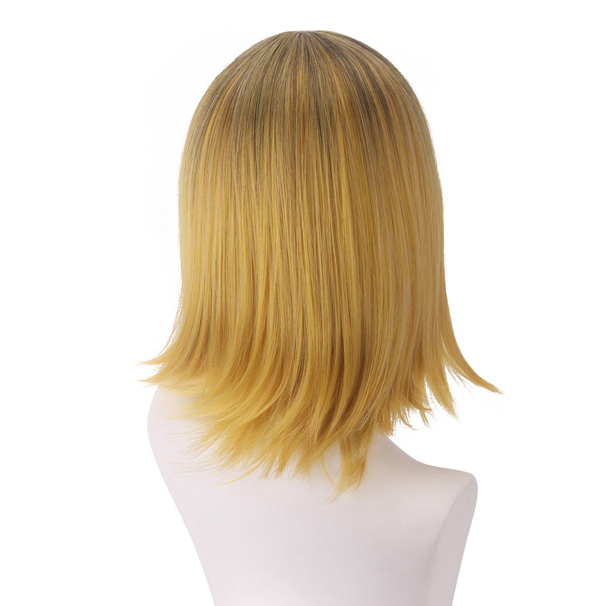 The child I pushed MEM Jiu brown dyed gradient yellow upturned short hair cos anime wig