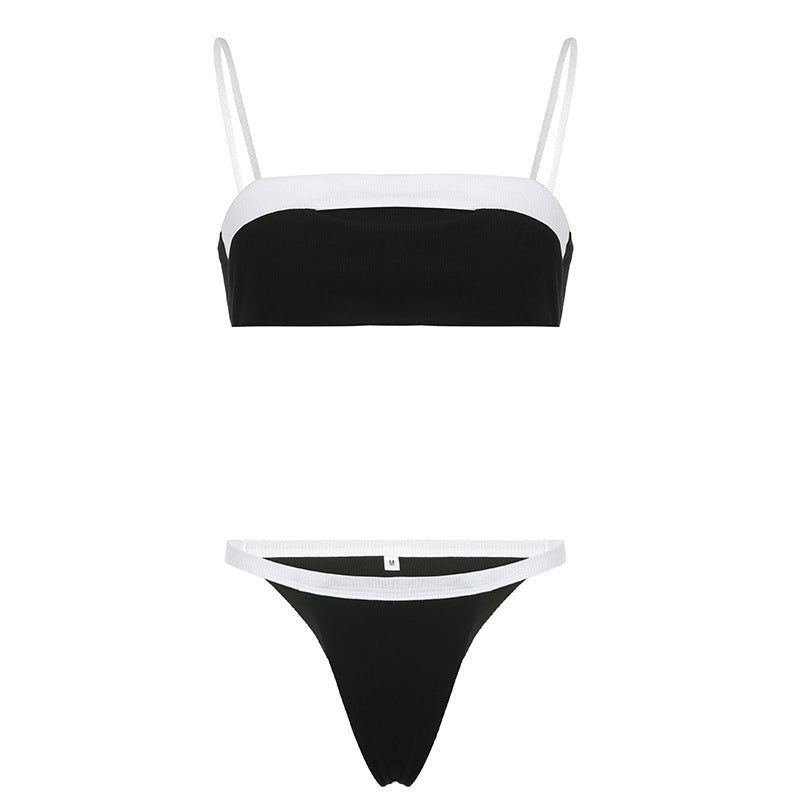 Black and white sports underwear set