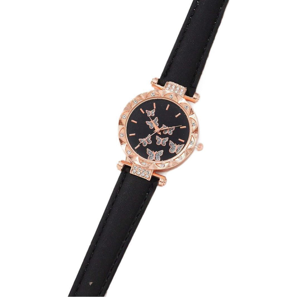 New ladies' watch fashionable personality simple wrist watch butterfly dial digital belt wrist
