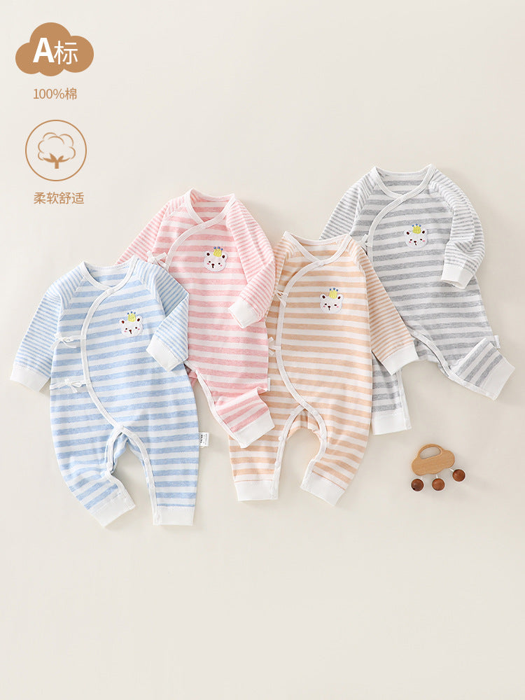 Newborn clothes, baby jumpsuit, spring and autumn A-class pure cotton baby butterfly clothes, monk clothes, Anyang baby clothes