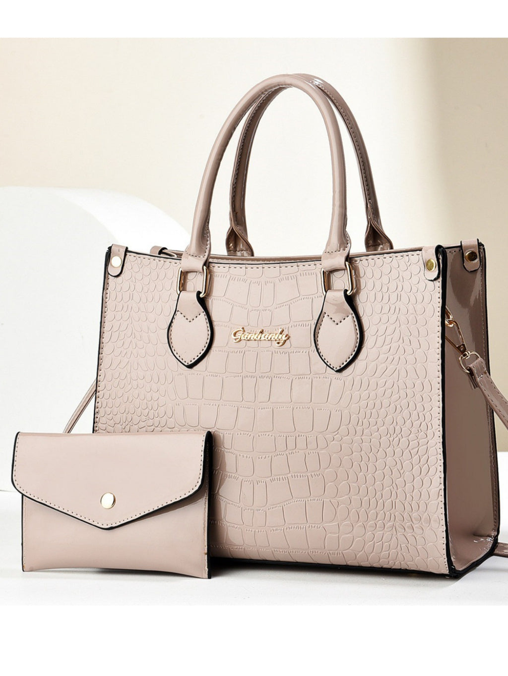 Send Mom Mother's Day Gift 2025 New Light Luxury Large Capacity Bright Leather Crocodile Pattern Single Shoulder Mother and Child Bag Foreign Trade Bag