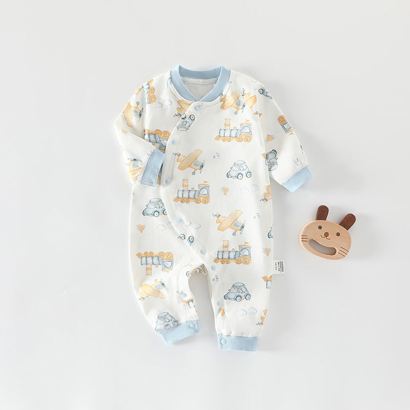 Newborn clothes, pure cotton A-class baby jumpsuit, spring and autumn baby clothes, jumpsuit, crawling clothes, Anyang baby children's clothing