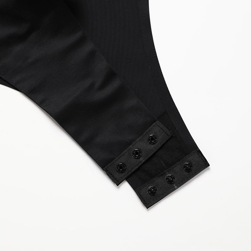 European and American one-piece corsets female sense T-shaped belly pants large size open crotch temptation beauty body ladies corset jumpsuit