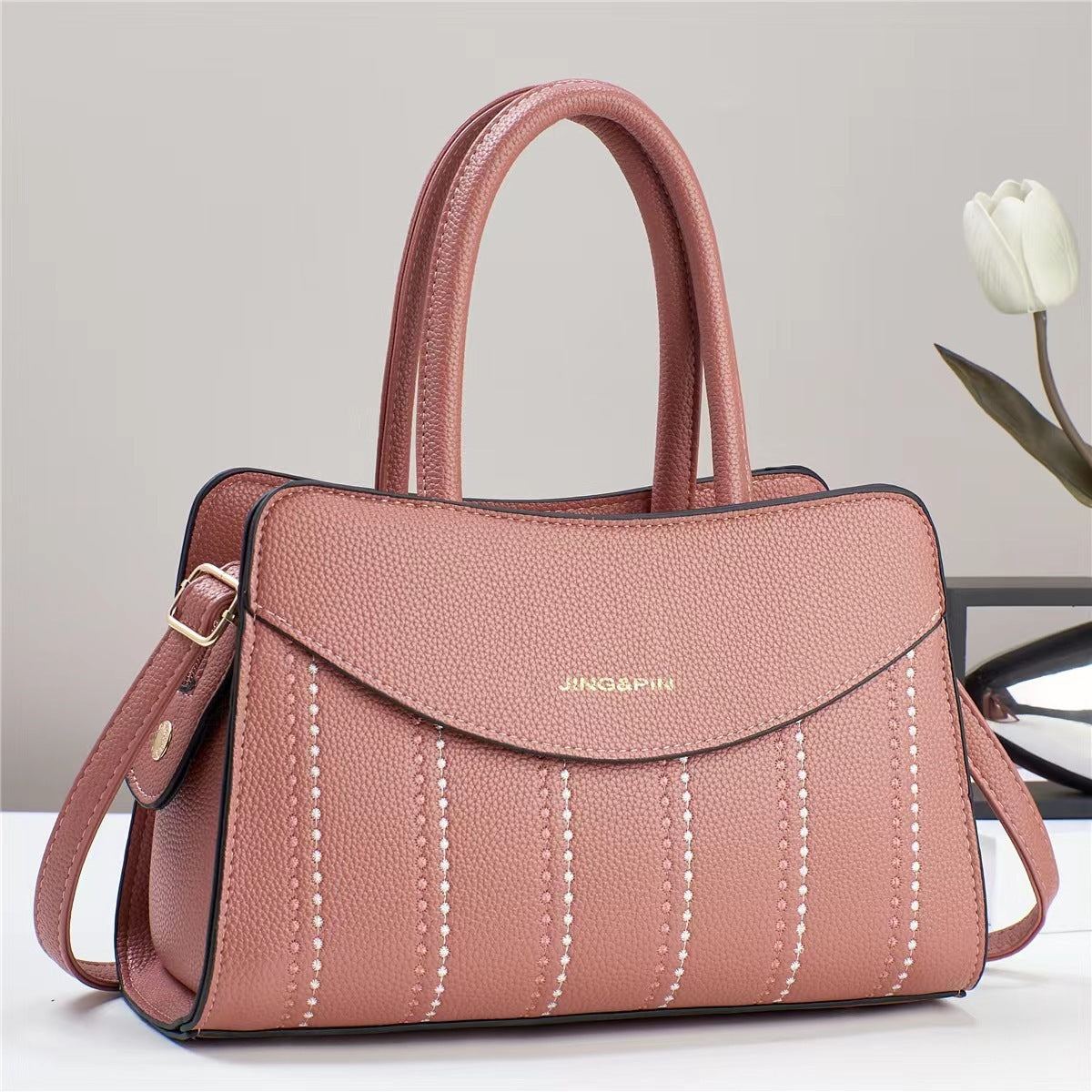 Foreign Trade Women's Bag 2024 New Style Embroidered Thread Style Shoulder Bag Fashion Mom Bag Retro Cross Shoulder Handbag