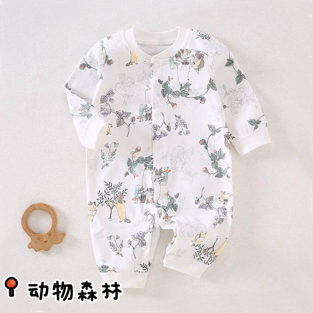 Baby jumpsuit Spring and Autumn A-class newborn clothes Pure cotton baby clothes Crawler clothes Anyang baby clothes