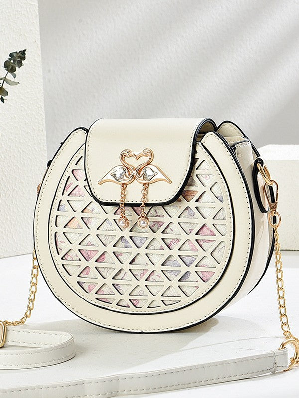 Niche Design Women's Chain Bag 2025 New Fresh and Sweet Women's Bag Large Capacity Single Shoulder Small Round Bag