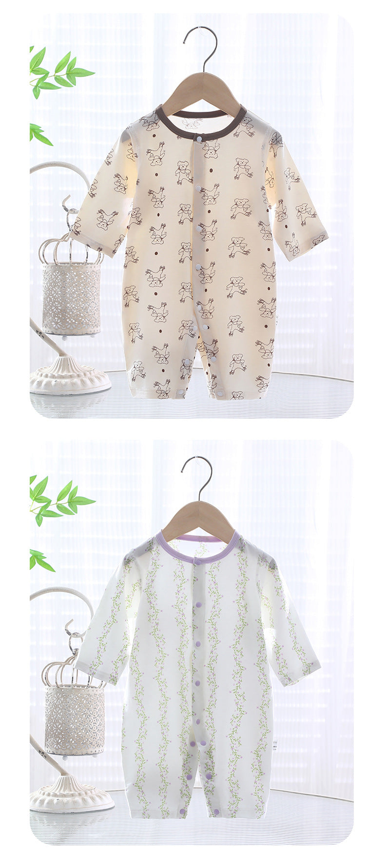 Baby jumpsuit summer thin A-level ice Doraemon Yukos Tencel newborn baby crawling suit closed Ha