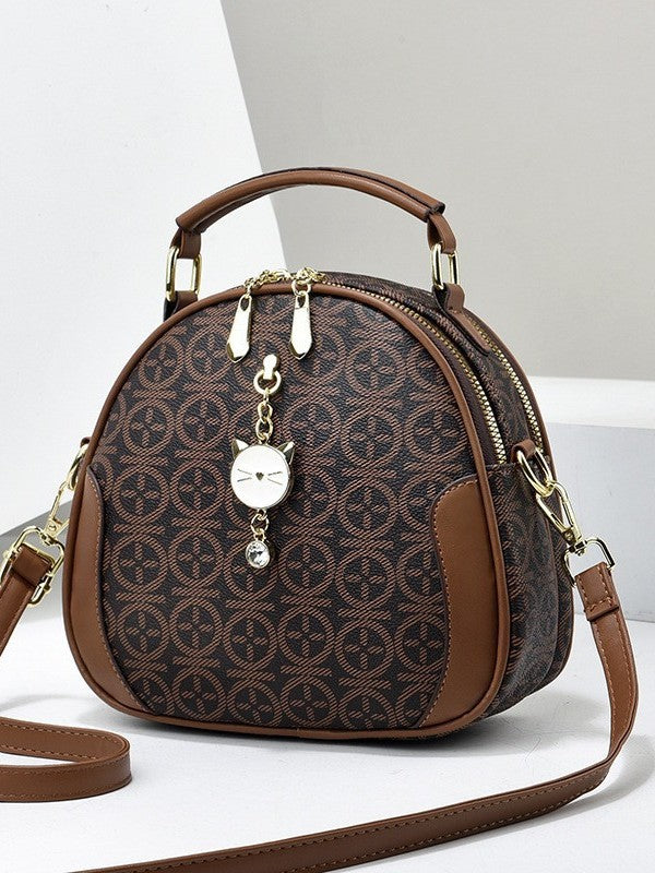 This year's popular Western style large capacity small round bag 2025 new niche style single shoulder diagonal cross bag Korean version trendy bag