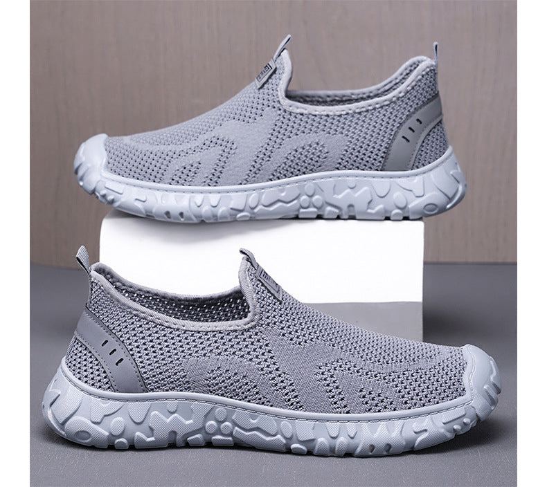 Men's casual single shoes autumn new item breathable and odorless foot mesh shoes for hair replacement, one foot lazy shoes versatile men's shoes