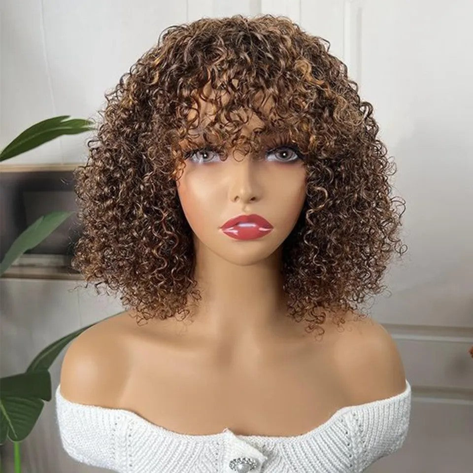 European and American synthetic wig, African small roll explosive head, synthetic headband, short curly hair manufacturer, spot wholesale and dropshipping