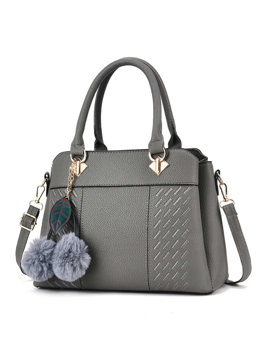 Simple and Large Capacity Fashionable Handbag for Women 2025 New Light Luxury Handheld Mom Bag Texture Embroidered Thread Shoulder Bag