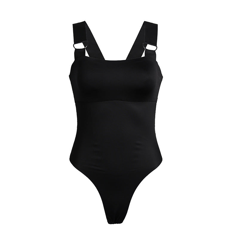 European and American one-piece corsets female sense T-shaped belly pants large size open crotch temptation beauty body ladies corset jumpsuit