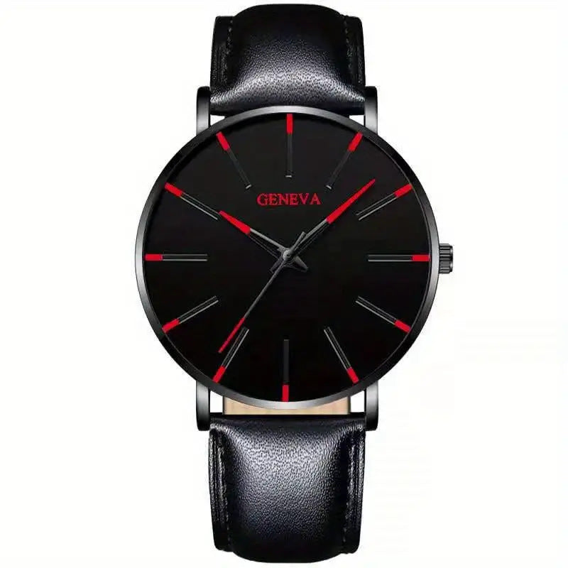 Cross border 2025 bestseller GENEVA classic men's personalized business belt watch wallet sunglasses gift box set