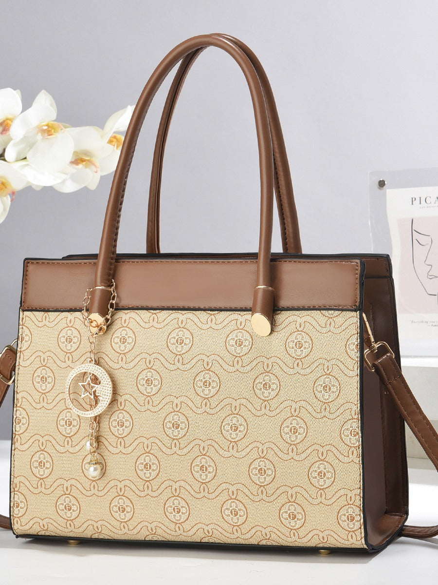 2025 New Middle aged Women's Bag Fashion Large Capacity Temperament Single Shoulder Diagonal Cross Mom Bag One Piece Hair Replacement