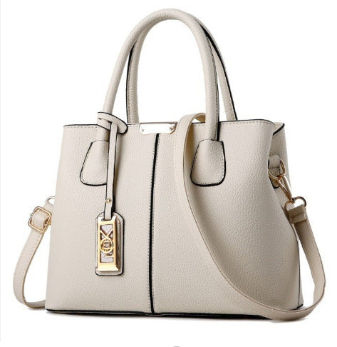 2025 New Women's Lychee Pattern Iron Pendant with Single Shoulder Large Capacity Handheld Diagonal Cross Mom Bag, One Piece Hair Collection